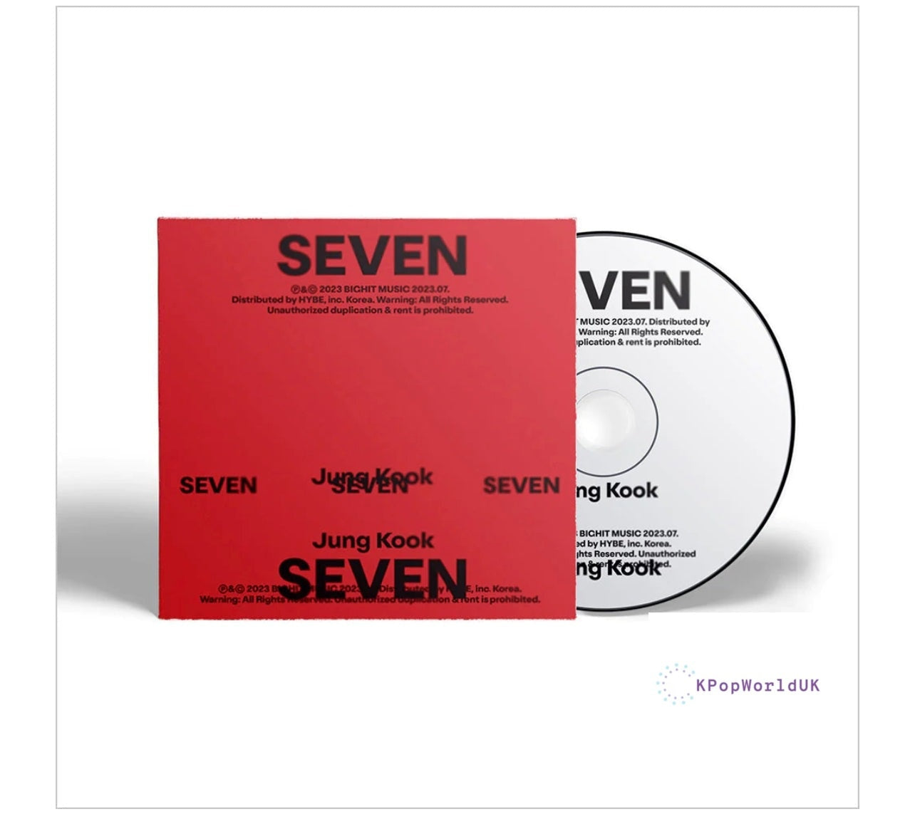 BTS JUNGKOOK CD Single SEVEN Pre Order