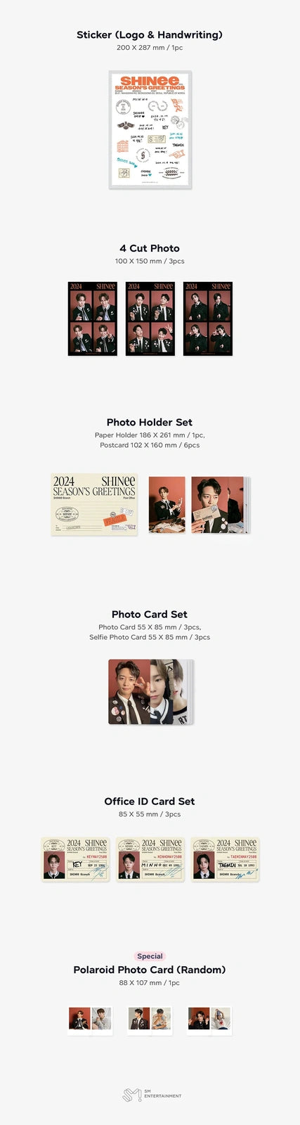 Preorder - SHINee 2024 Season's Greetings + POB photocard set