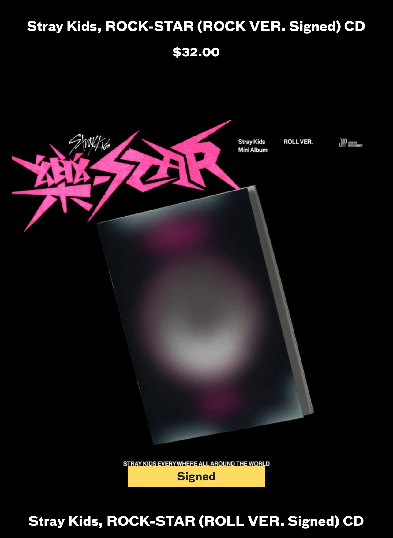 Stray Kids Rockstar Roll Version with signed post card Pre Order