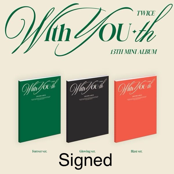 TWICE - 13TH MINI ALBUM With YOU-th Random Ver. with SIGNED photo card