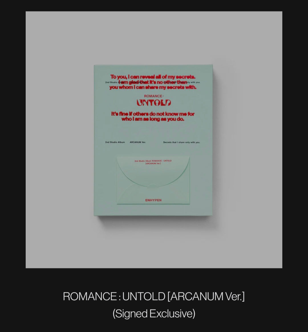 ENHYPEN - ROMANCE : UNTOLD SIGNED EXCLUSIVE RANDOM Pre Order