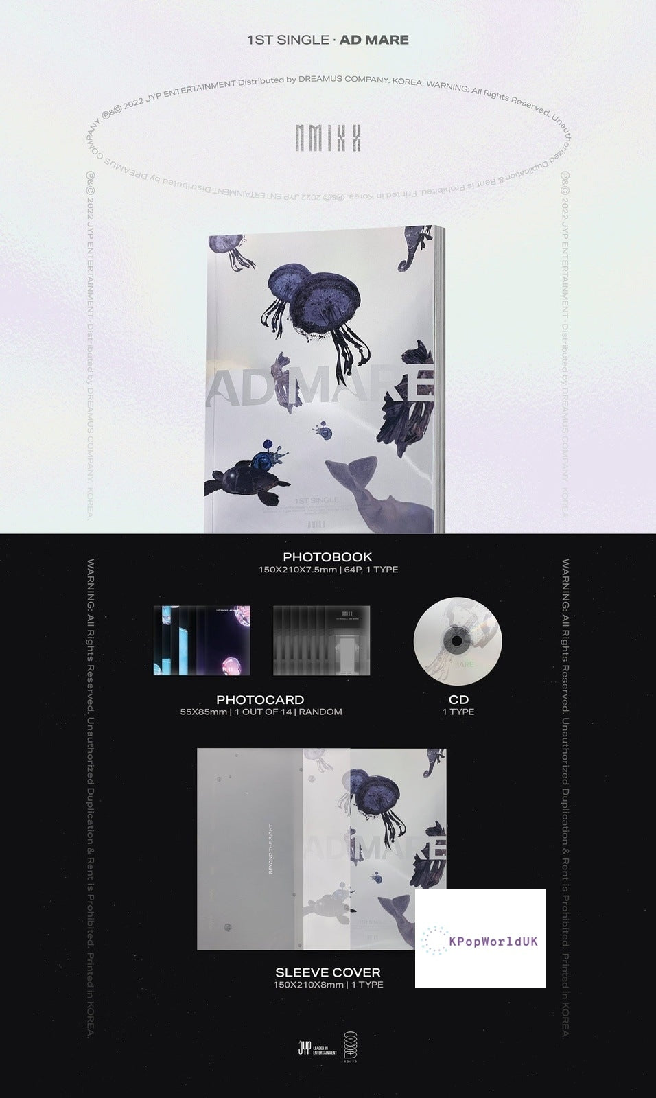 NMIXX - 1st Single Album AD MARE Light Ver. + free exclusive bookmark